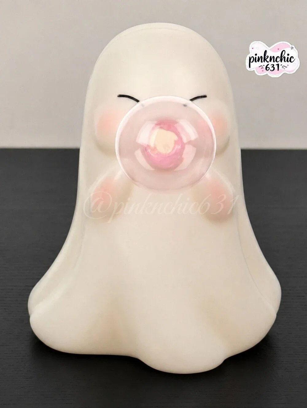 Viral Ghosts Blowing Pink Bubbles Blow Mold Halloween Decor